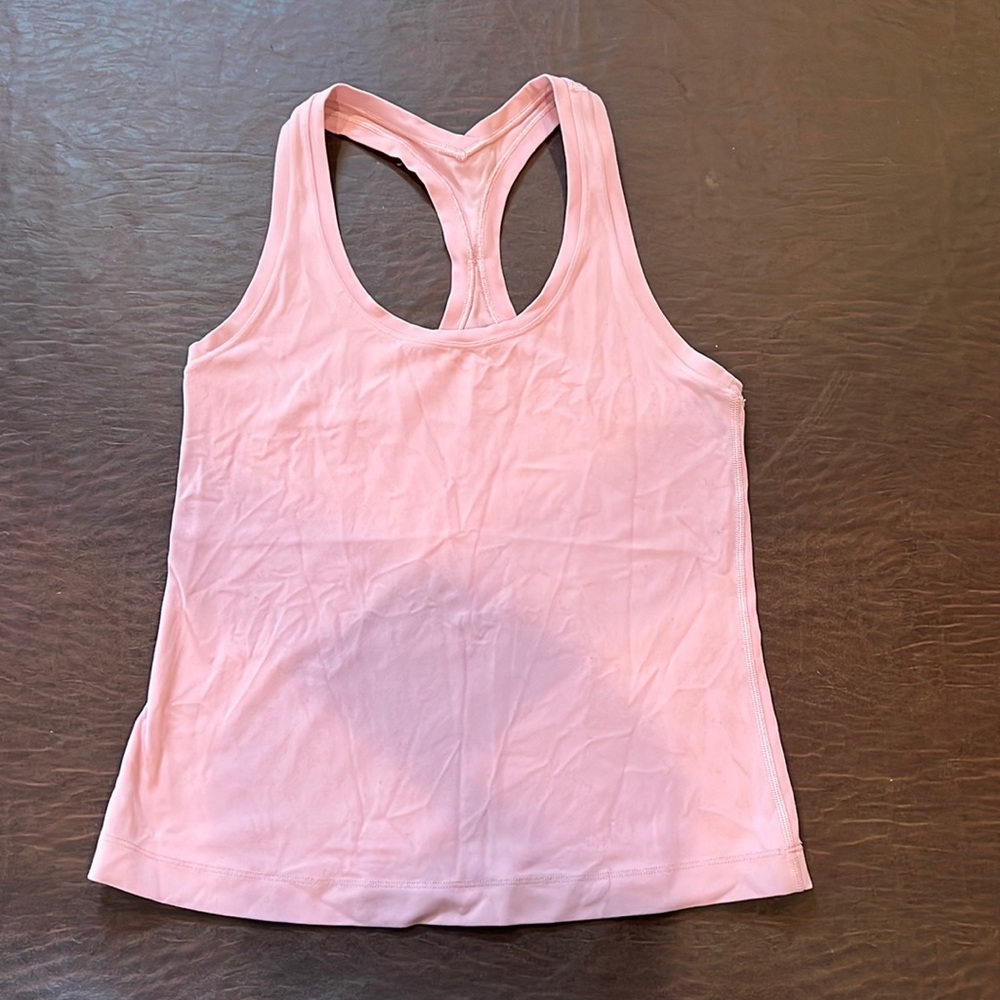 Pink Nulu race length lululemon tank size 6